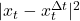 |x_t - x^{\Delta t}_t|^2