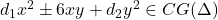 d_1x^2\pm 6xy + d_2y^2\in CG(\Delta)