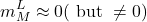 \begin{equation*}m_M^{L} \approx 0(\text { but } \neq 0)\end{equation*}