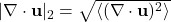 |\nabla \cdot \mathbf{u}|_2 = \sqrt{\langle(\nabla \cdot \mathbf{u})^2\rangle}