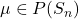 \mu \in P(S_n)