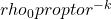 rho_{0} propto r^{-k}