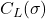 C_L(\sigma)
