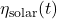 \eta_{\text{solar}}(t)