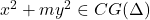x^2 + my^2\in CG(\Delta)