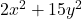 2x^2 + 15y^2