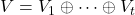 V = V_1 \oplus \cdots \oplus V_t