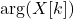 \arg(X[k])