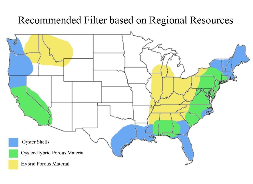 Sparling, Figure 21: Map depicting where each filter is recommended 