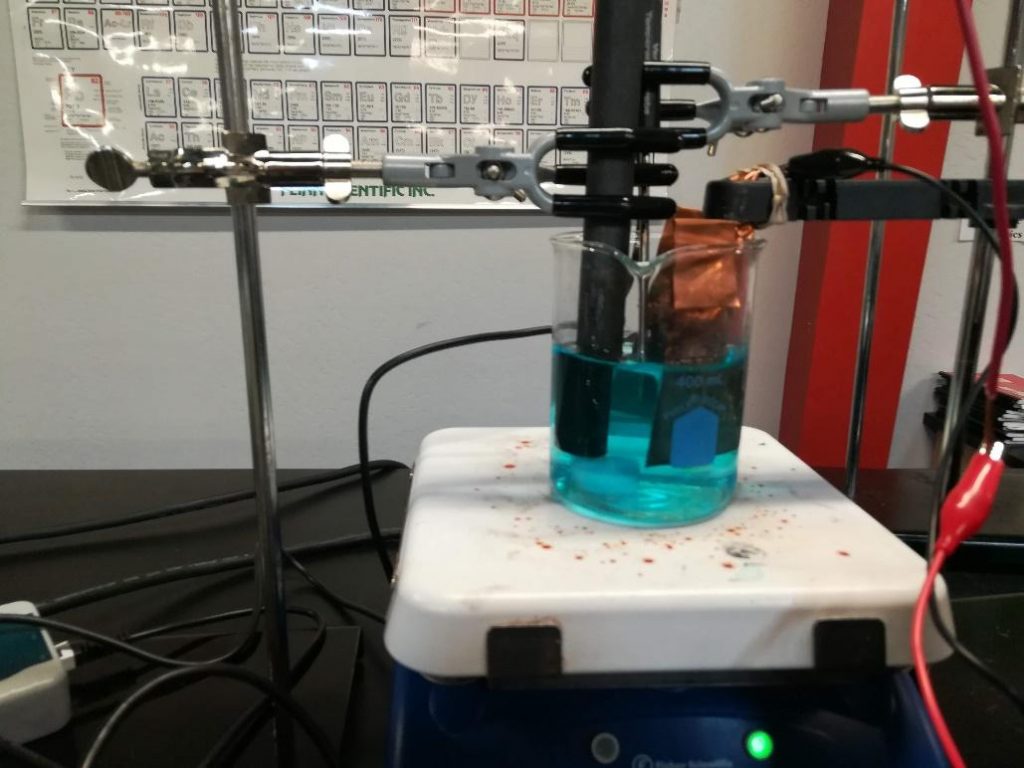 Dorn, Fuller, Glazer, Hsu, Lane, Martin, Niemi, Pietrzak, Smith, Talasek Figure 1. Equipment setup for copper recovery.