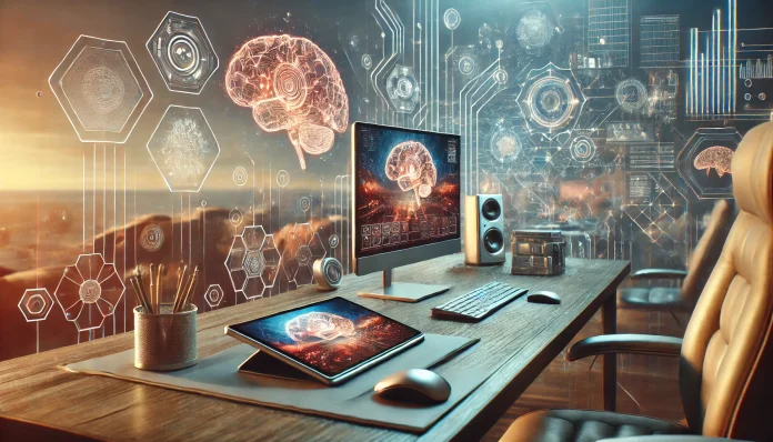 DALL·E 2025-02-04 22.33.03 - A high-definition, landscape-oriented study cover image. The theme is 'The Impact of Individual and Team-Based Digital Gameplay on Short-Term Memory i